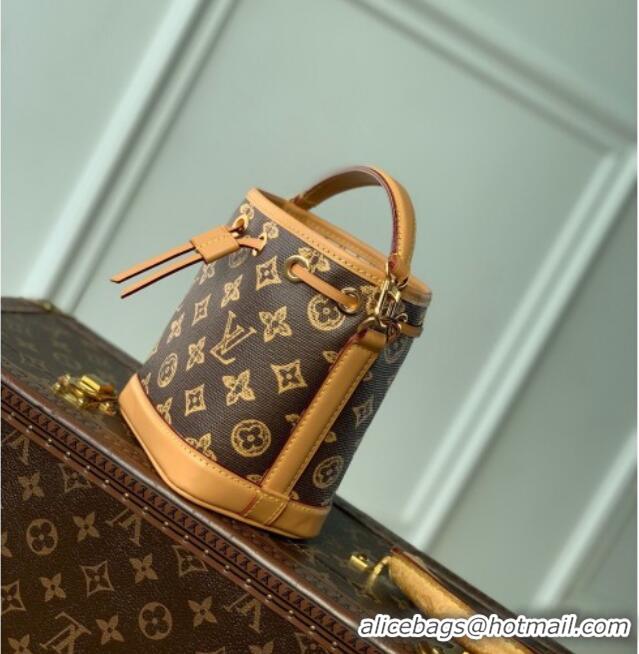 Best Price Louis Vuitton Nano Noé Bag in Dark Chocolate Monogram Origine Ebene M27699 2026