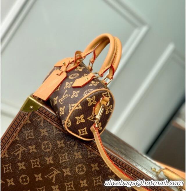 Classic Discount Louis Vuitton Nano Speedy Bag in Dark Chocolate Monogram Origine Ebene M27610 2026