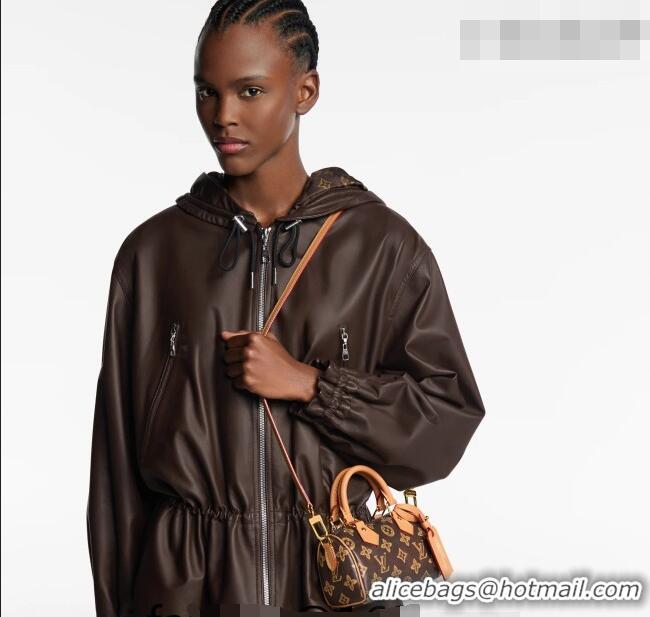 Classic Discount Louis Vuitton Nano Speedy Bag in Dark Chocolate Monogram Origine Ebene M27610 2026