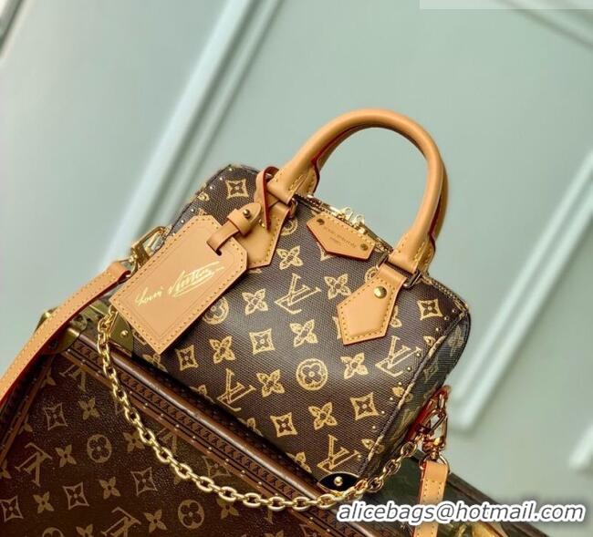Buy Discount Louis Vuitton Speedy Trunk 20 Bag in Dark Chocolate Monogram Origine Ebene M28102 2026