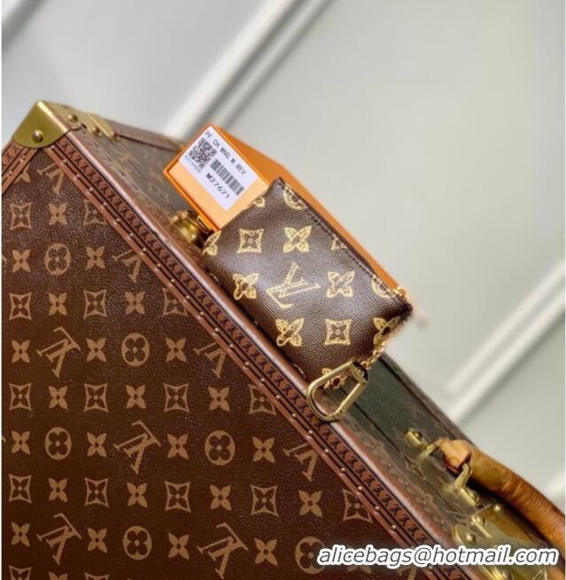 Grade Quality Louis Vuitton Key Pouch in Dark Chocolate Monogram Origine Ebene M27671 2026