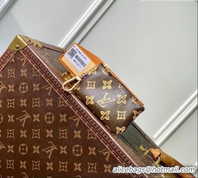 Grade Quality Louis Vuitton Key Pouch in Dark Chocolate Monogram Origine Ebene M27671 2026