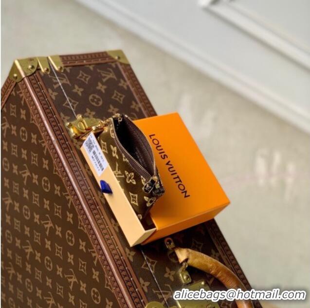 Grade Quality Louis Vuitton Key Pouch in Dark Chocolate Monogram Origine Ebene M27671 2026