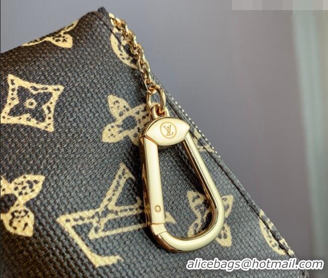 Grade Quality Louis Vuitton Key Pouch in Dark Chocolate Monogram Origine Ebene M27671 2026