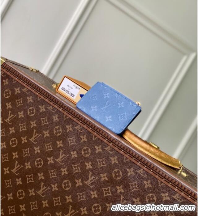 Good Looking Louis Vuitton Romy Card Holder in Monogram Leather M27758 Blue Jeans 2026