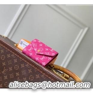 New Cheap Louis Vuitton Victorine Wallet in Monogram Denim M27707 Fuchsia Pink 2026