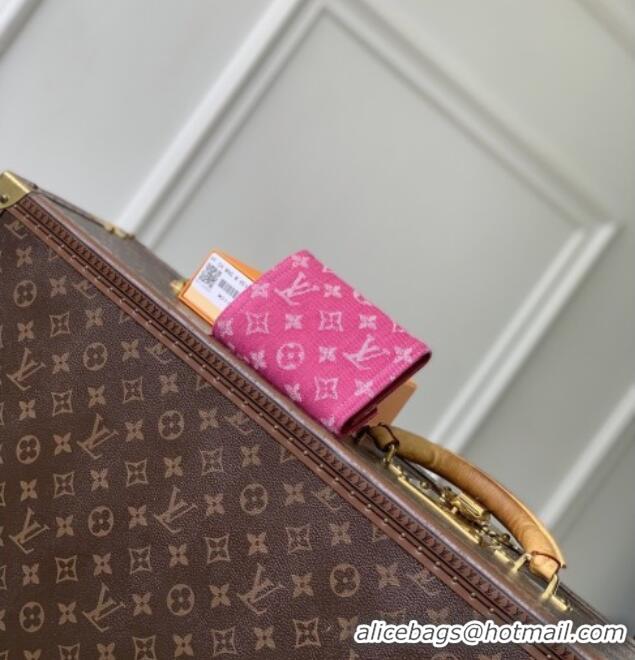 New Cheap Louis Vuitton Victorine Wallet in Monogram Denim M27707 Fuchsia Pink 2026