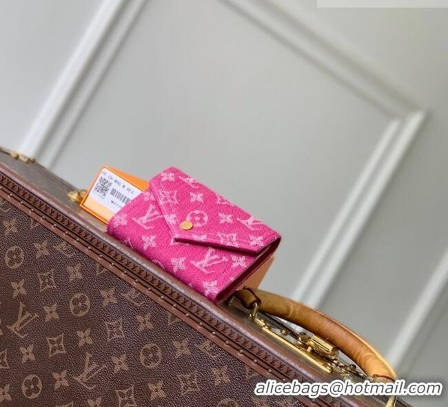 New Cheap Louis Vuitton Victorine Wallet in Monogram Denim M27707 Fuchsia Pink 2026