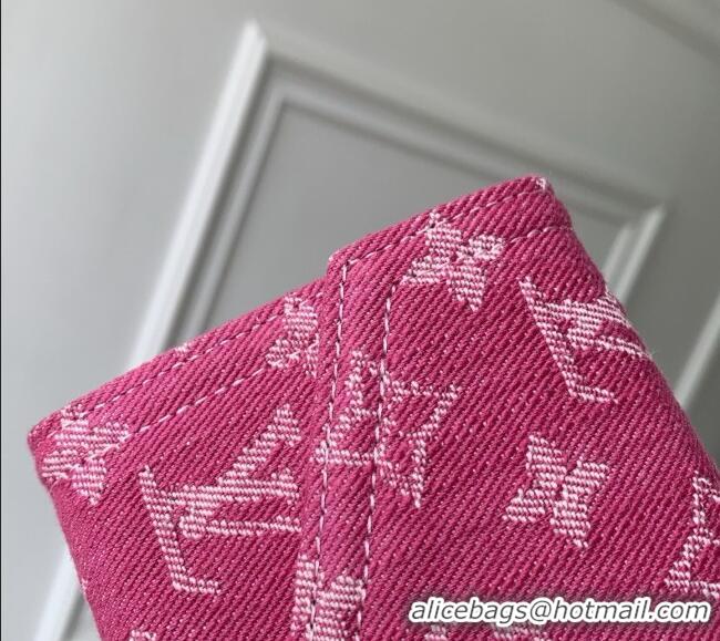 New Cheap Louis Vuitton Victorine Wallet in Monogram Denim M27707 Fuchsia Pink 2026
