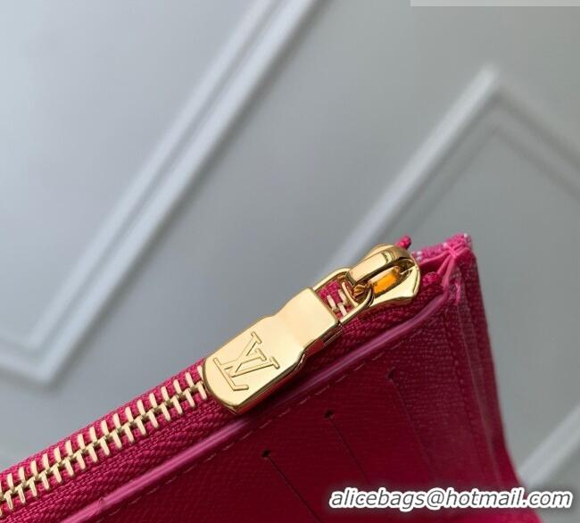 New Cheap Louis Vuitton Victorine Wallet in Monogram Denim M27707 Fuchsia Pink 2026