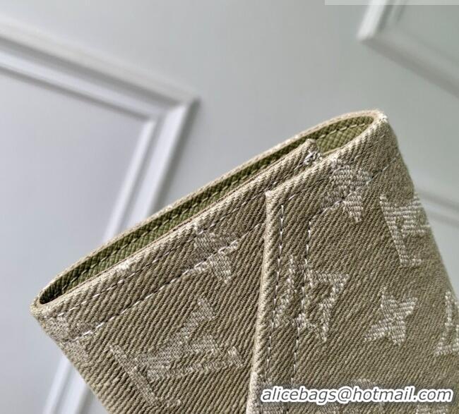Good Quality Louis Vuitton Victorine Wallet in Monogram Denim M27707 Khaki Green 2026
