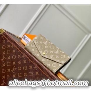 Buy Discount Louis Vuitton Sarah Wallet in Monogram Denim M28280 Khaki Green 2026