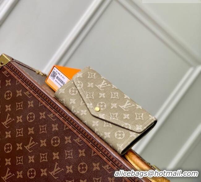 Buy Discount Louis Vuitton Sarah Wallet in Monogram Denim M28280 Khaki Green 2026