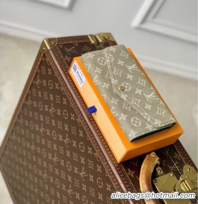Buy Discount Louis Vuitton Sarah Wallet in Monogram Denim M28280 Khaki Green 2026