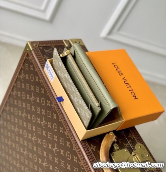 Buy Discount Louis Vuitton Sarah Wallet in Monogram Denim M28280 Khaki Green 2026