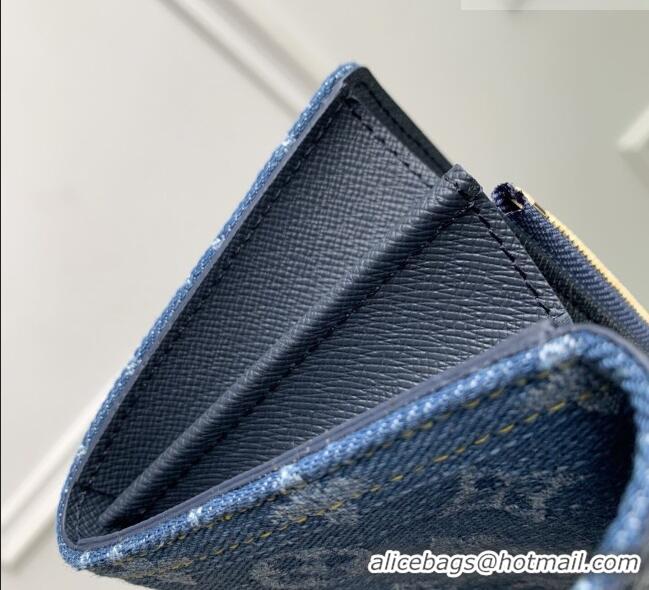 Pretty Style Louis Vuitton Sarah Wallet in Monogram Denim M28280 Blue 2026