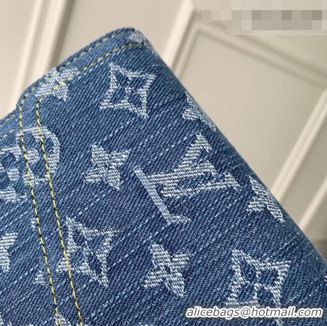 Pretty Style Louis Vuitton Sarah Wallet in Monogram Denim M28280 Blue 2026