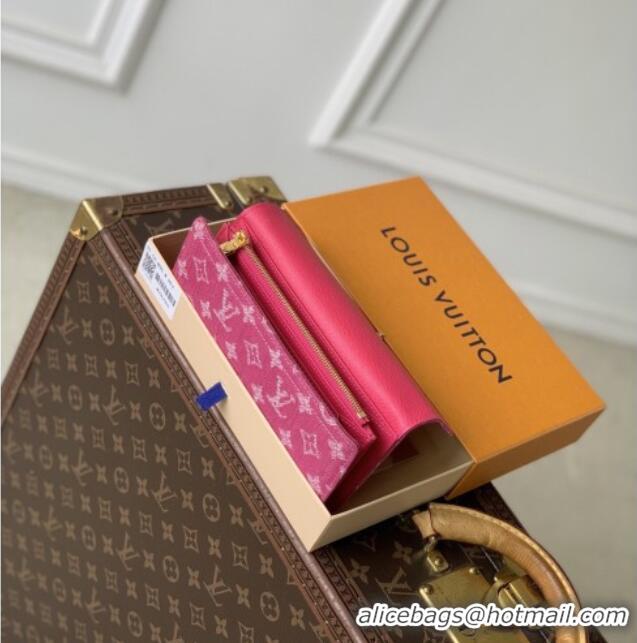 Good Taste Louis Vuitton Sarah Wallet in Monogram Denim M28280 Fuchsia Pink 2026