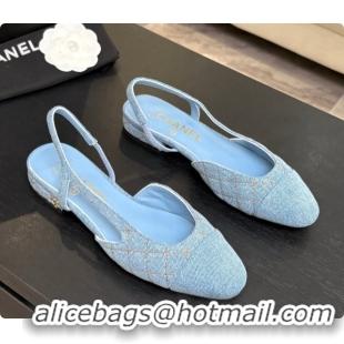 Sophisticated Chanel Denim Flat Slingbacks G31319 CH081608 Blue 01 2026