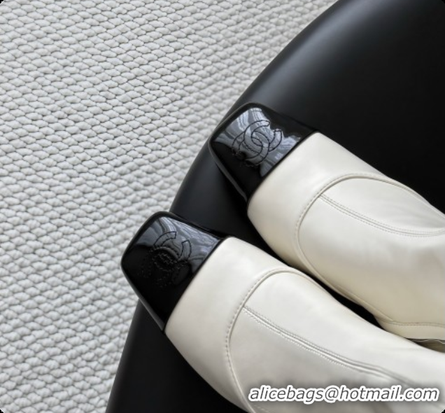Low Price Chanel Leather High Boots G47517 White 2026