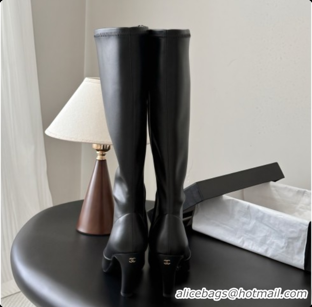 Good Quality Chanel Leather High Boots G47517 Black 2026
