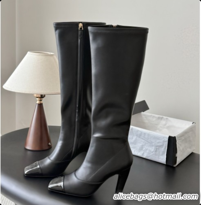 Good Quality Chanel Leather High Boots G47517 Black 2026
