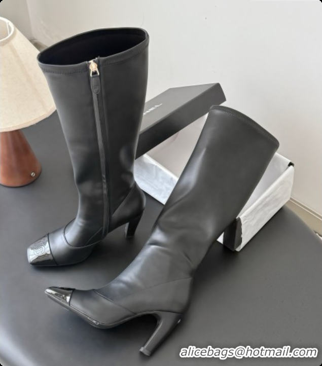 Good Quality Chanel Leather High Boots G47517 Black 2026