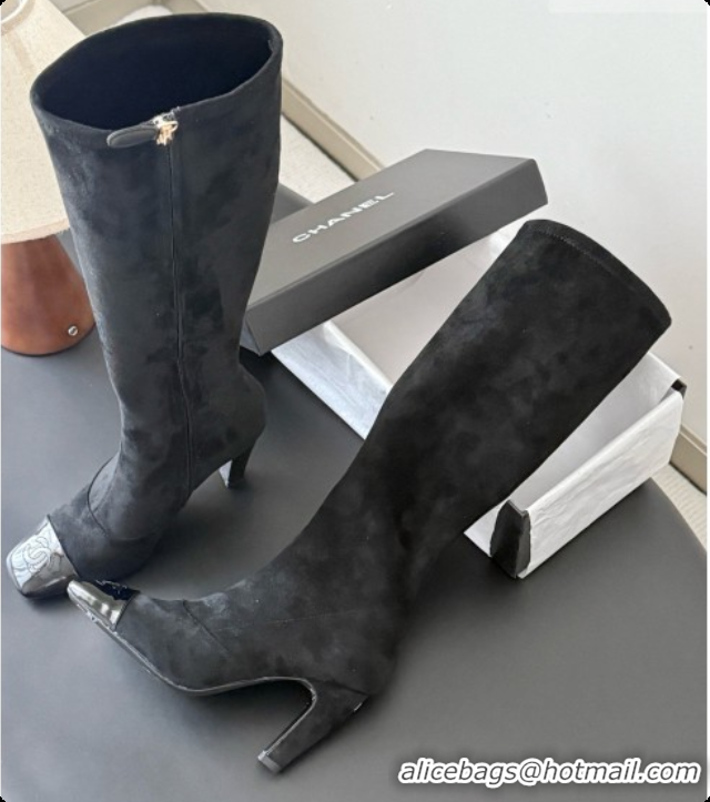 Pretty Style Chanel Suede High Boots G47517 Black 2026