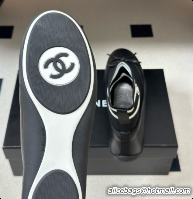 Top Design Chanel Lambskin & Knit Sneakers G47572 Black 2026