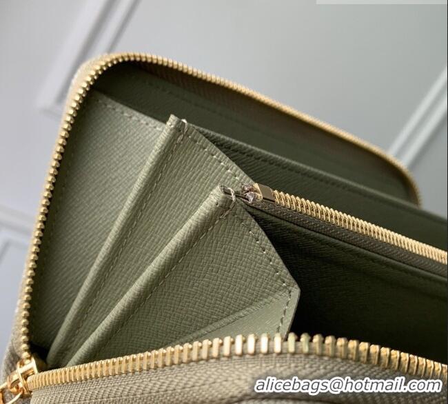 Good Quality Louis Vuitton Zippy Wallet in Monogram Denim M28297 Khaki Green 2026