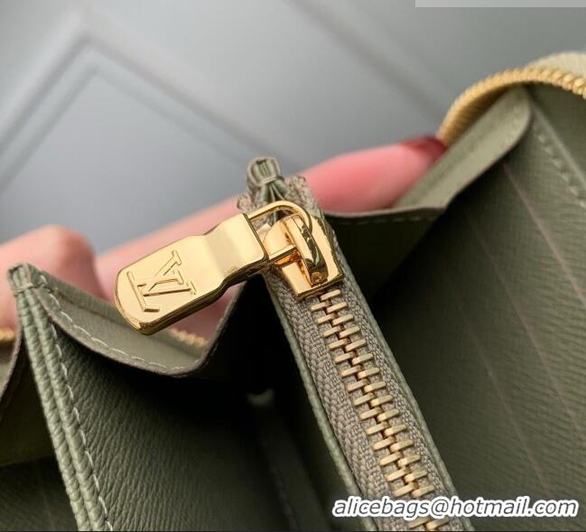 Good Quality Louis Vuitton Zippy Wallet in Monogram Denim M28297 Khaki Green 2026