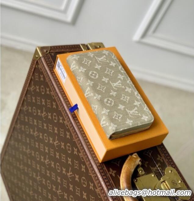 Good Quality Louis Vuitton Zippy Wallet in Monogram Denim M28297 Khaki Green 2026