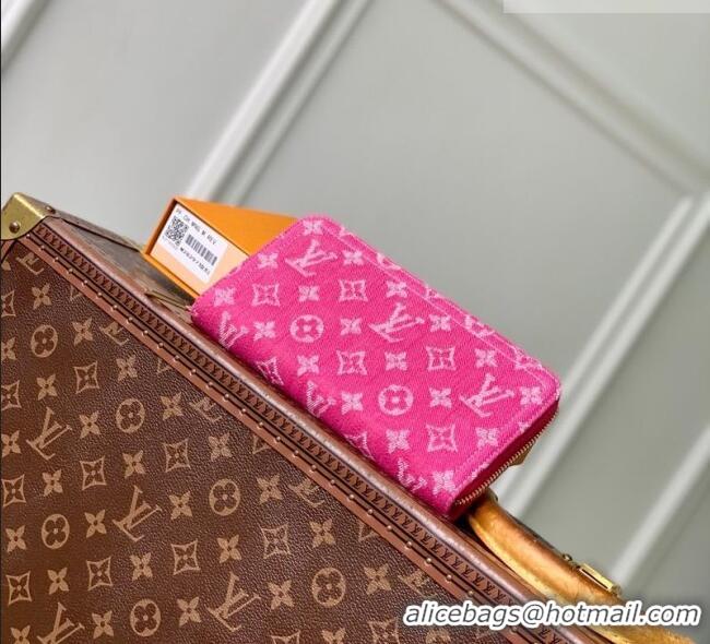Unique Discount Louis Vuitton Zippy Wallet in Monogram Denim M28297 Fuchsia Pink 2026