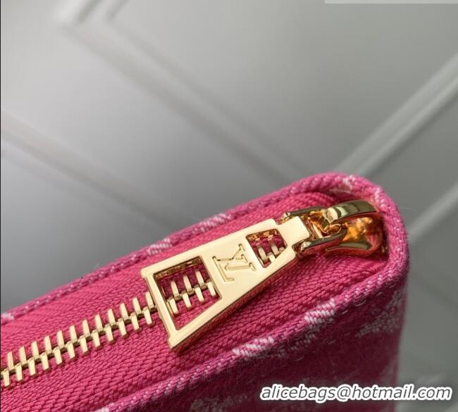 Unique Discount Louis Vuitton Zippy Wallet in Monogram Denim M28297 Fuchsia Pink 2026