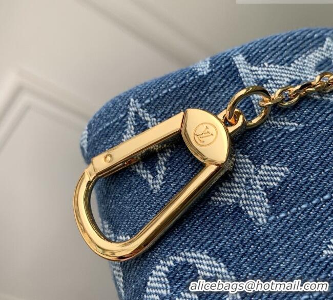 Cheapest Louis Vuitton Trousse Speedy Wallet in Monogram Denim M27604 Blue 2026