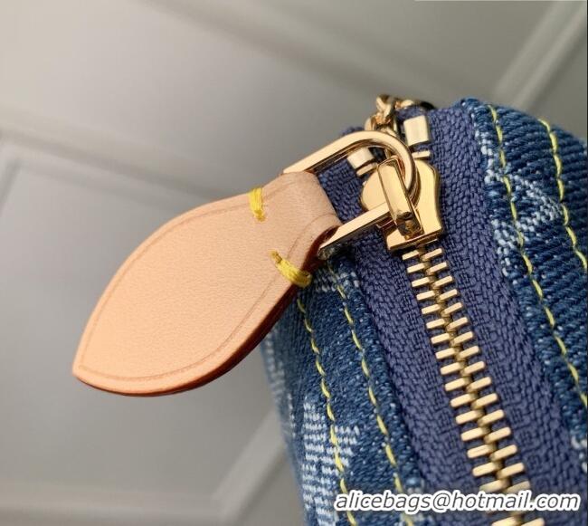 Cheapest Louis Vuitton Trousse Speedy Wallet in Monogram Denim M27604 Blue 2026