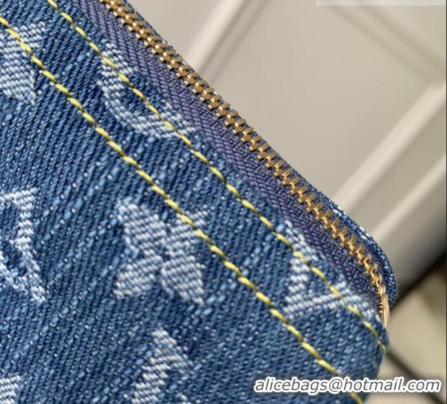 Cheapest Louis Vuitton Trousse Speedy Wallet in Monogram Denim M27604 Blue 2026
