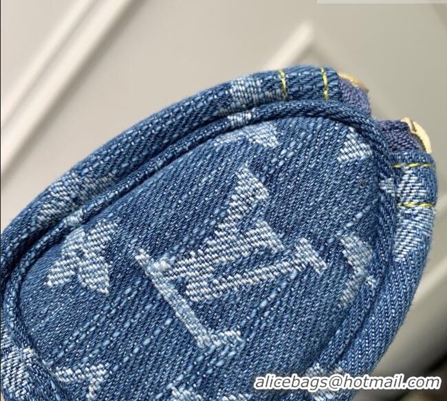 Cheapest Louis Vuitton Trousse Speedy Wallet in Monogram Denim M27604 Blue 2026