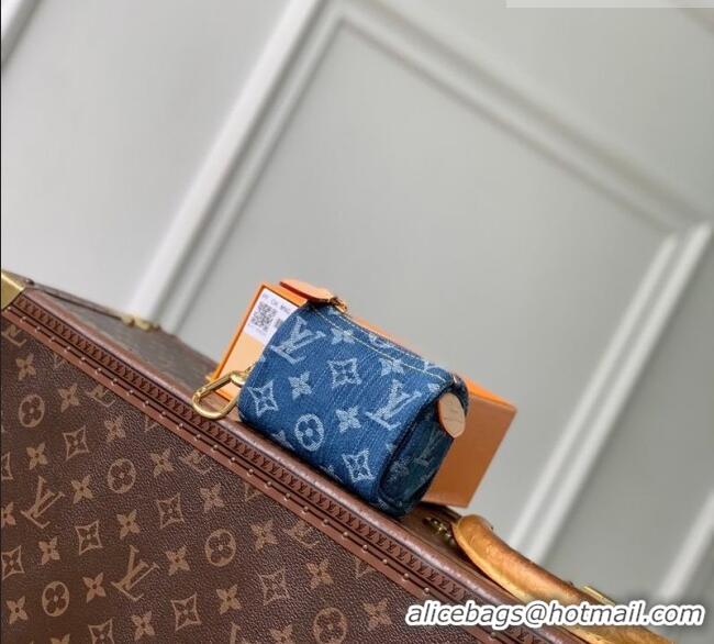 Cheapest Louis Vuitton Trousse Speedy Wallet in Monogram Denim M27604 Blue 2026