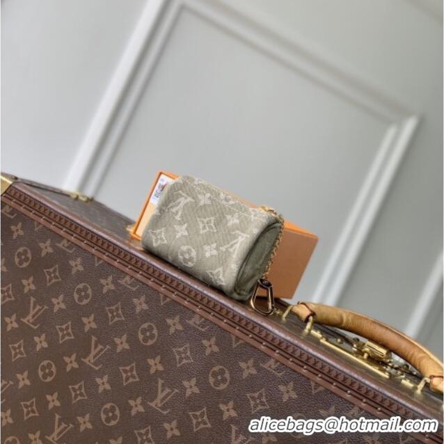 Top Grade Louis Vuitton Trousse Speedy Wallet in Monogram Denim M27605 Khaki Green 2026
