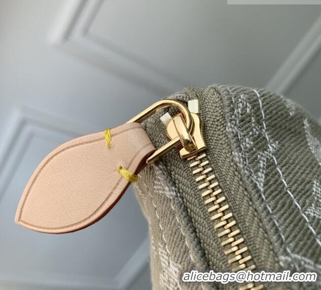 Top Grade Louis Vuitton Trousse Speedy Wallet in Monogram Denim M27605 Khaki Green 2026