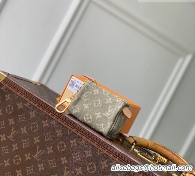 Top Grade Louis Vuitton Trousse Speedy Wallet in Monogram Denim M27605 Khaki Green 2026