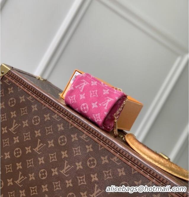 Promotional Louis Vuitton Trousse Speedy Wallet in Monogram Denim M27605 Fuchsia Pink 2026