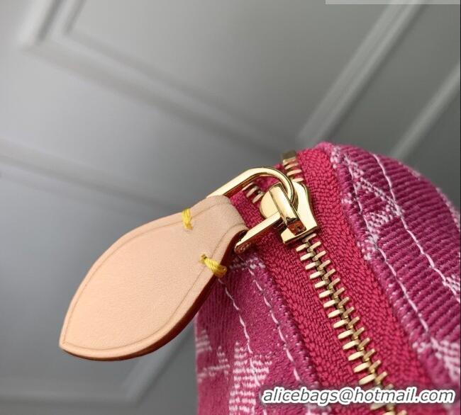 Promotional Louis Vuitton Trousse Speedy Wallet in Monogram Denim M27605 Fuchsia Pink 2026