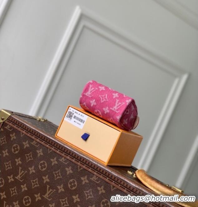 Promotional Louis Vuitton Trousse Speedy Wallet in Monogram Denim M27605 Fuchsia Pink 2026