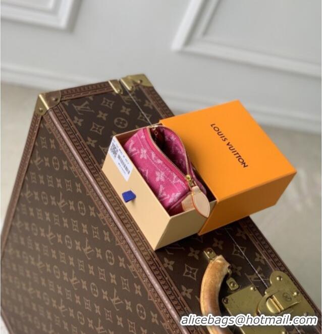 Promotional Louis Vuitton Trousse Speedy Wallet in Monogram Denim M27605 Fuchsia Pink 2026