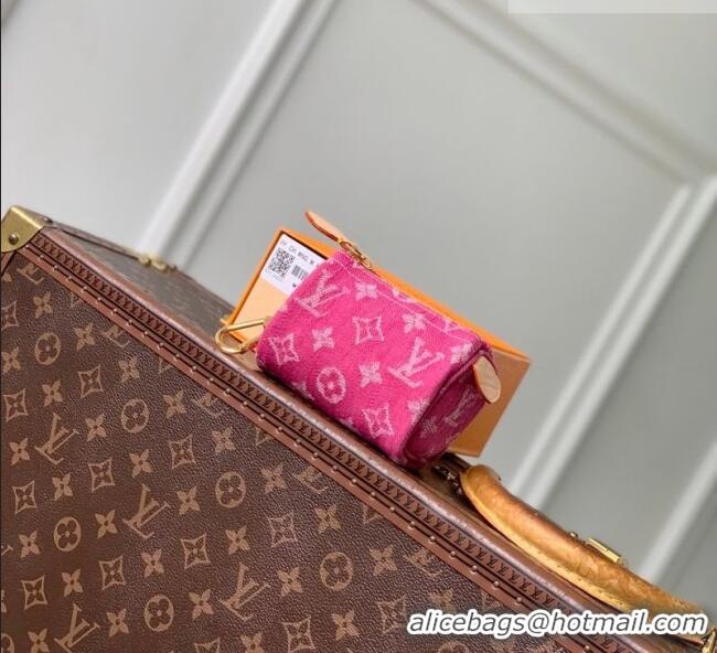 Promotional Louis Vuitton Trousse Speedy Wallet in Monogram Denim M27605 Fuchsia Pink 2026