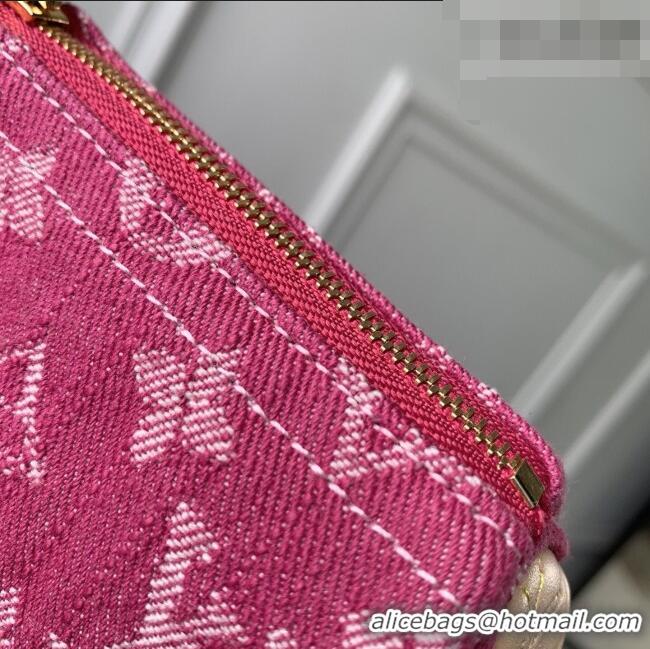 Promotional Louis Vuitton Trousse Speedy Wallet in Monogram Denim M27605 Fuchsia Pink 2026