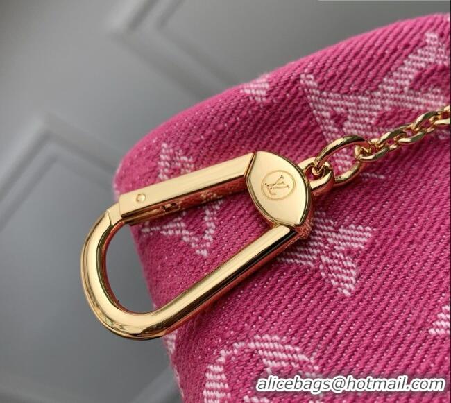 Promotional Louis Vuitton Trousse Speedy Wallet in Monogram Denim M27605 Fuchsia Pink 2026