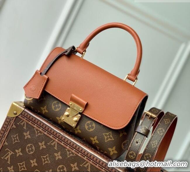 New Design Louis Vuitton Madeleine BB Top Handle Bag in Monogram Canvas and Leather M28288 Cognac Brown 2026
